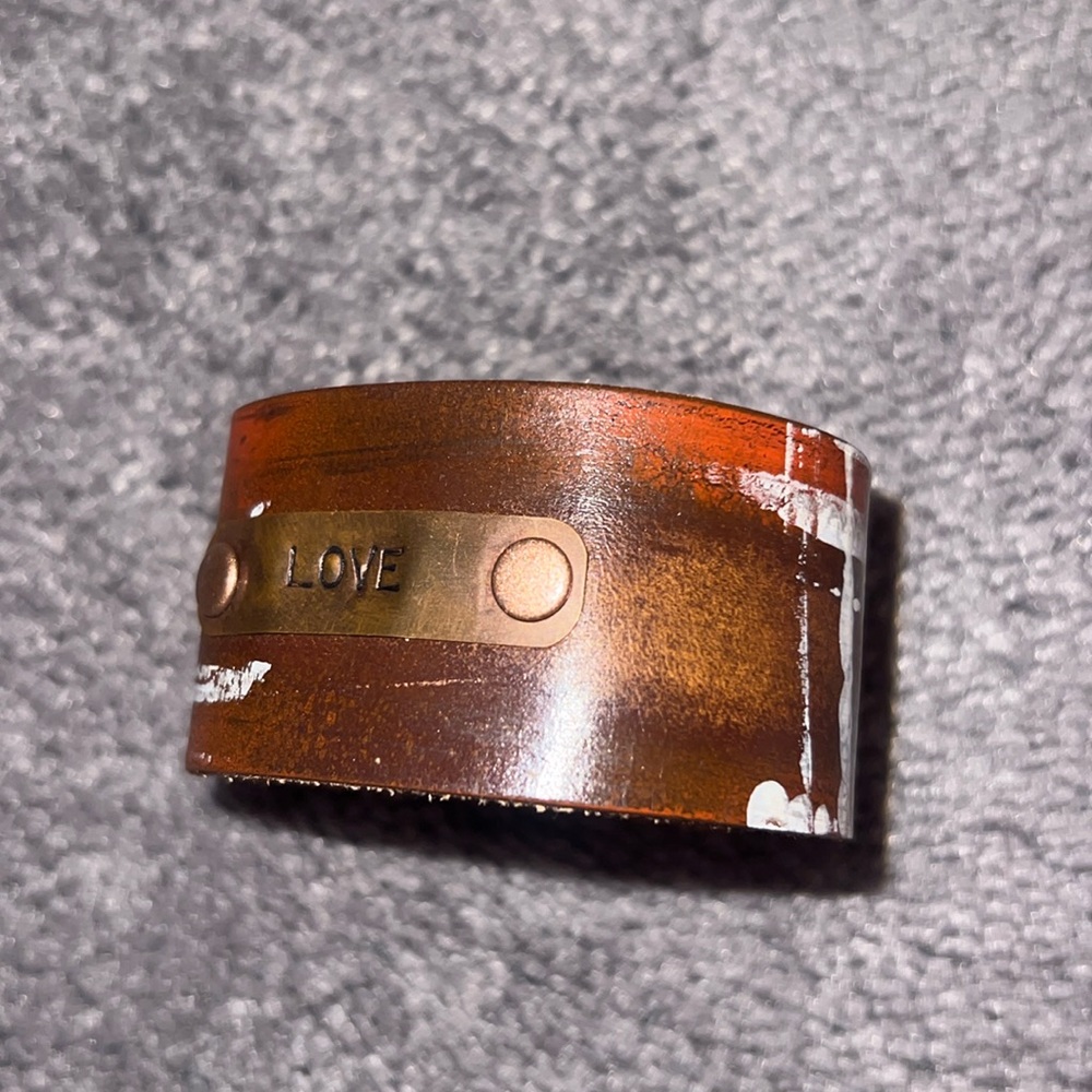 Faux leather bracelet